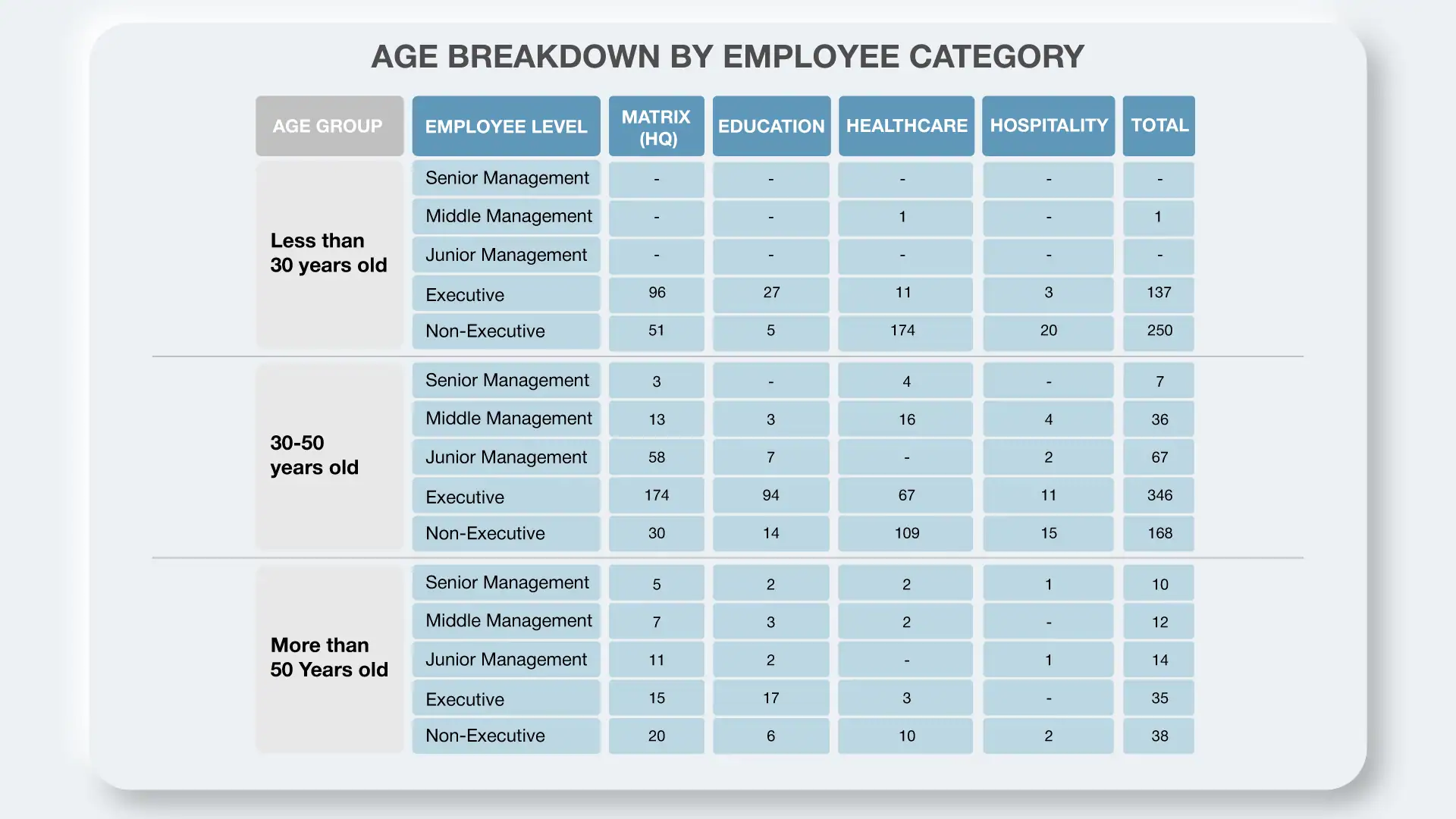 workforce composition by age